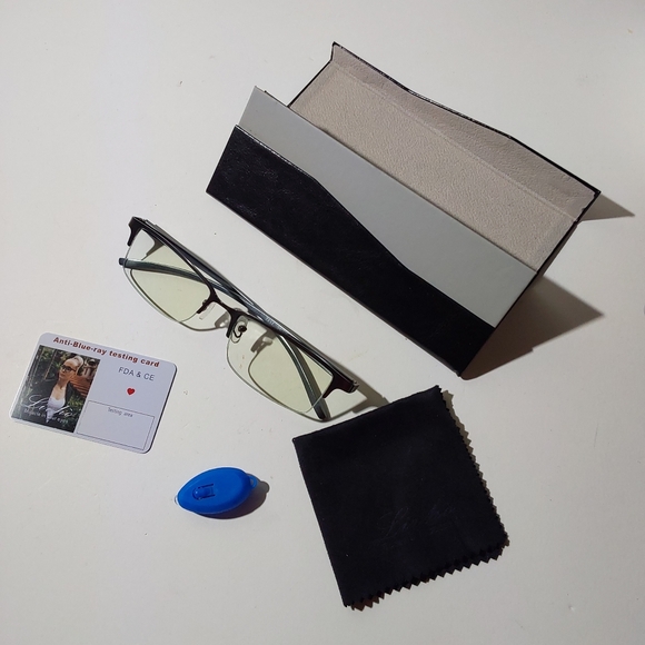 Blue light blocking computer glasses anti eyestrain UV protection, sleep better - Picture 5 of 8